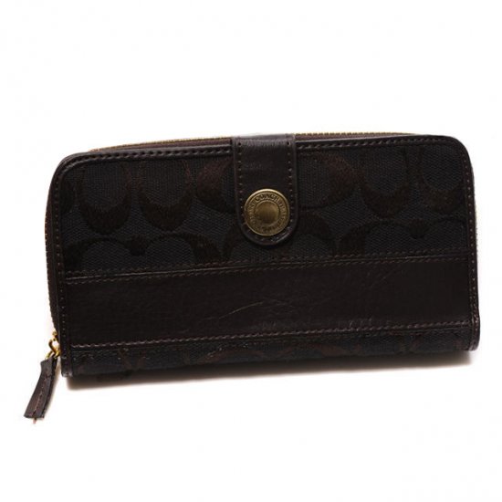 Coach In Signature Large Coffee Wallets CJM | Coach Outlet Canada